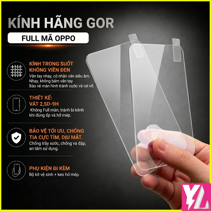 Kính Cường Lực Gor OPPO A 77-5G/ A 77-4G/ A78/ A79-5G/ A80-5G/ A5/ A5 Pro china/ A5 Pro(QT) ... Tron