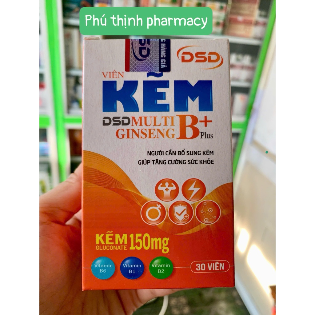 kẽm DSD mẫu mới hộp 30 viên, chứa thành phần đã được cải tiến (chuẩn xịn, date mới)