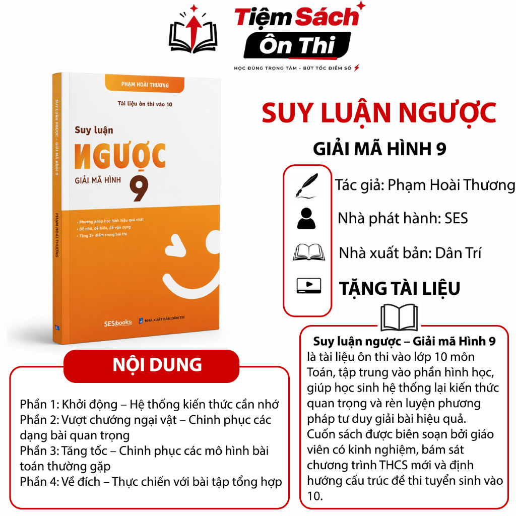 Sách Toán Hình 9 Suy Luận Ngược - Giải Mã Hình 9 - Ôn thi vào 10