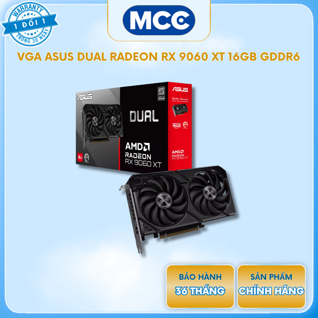 VGA ASUS Dual Radeon RX 9060 XT 16GB GDDR6