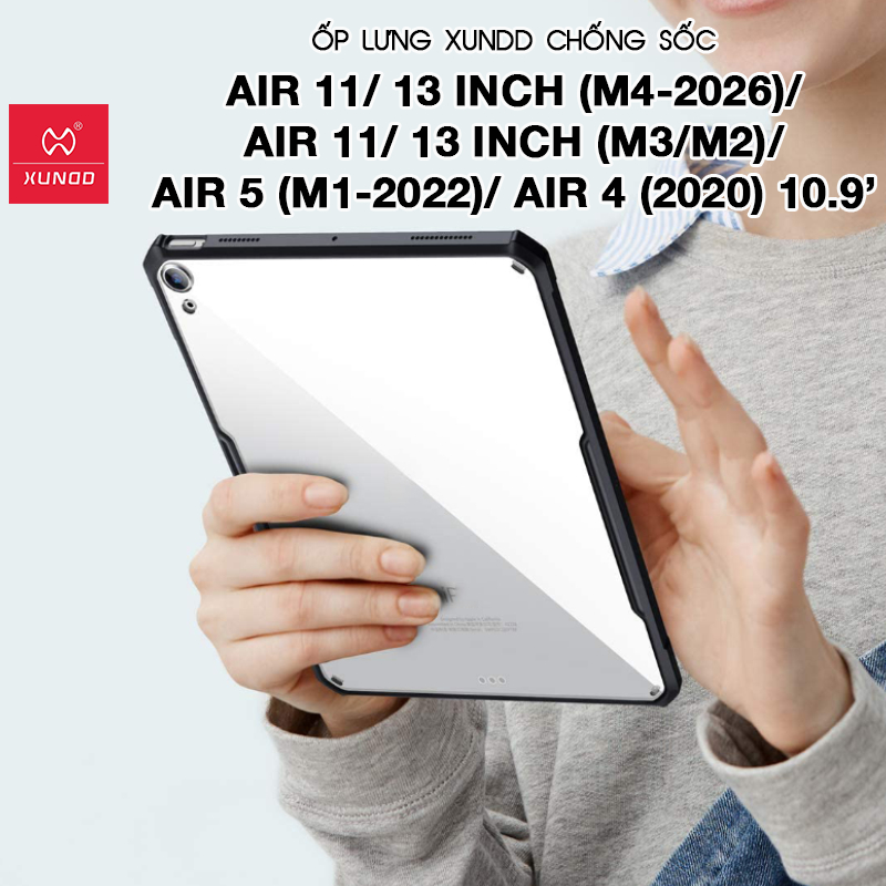 Ốp lưng XUNDD iPad Air 11'/13' (M4-2026)/ Air 11'/13' (M3/M2)/ Air 5 (M1-2022)/ Air 4 (2020) 10.9' Đ
