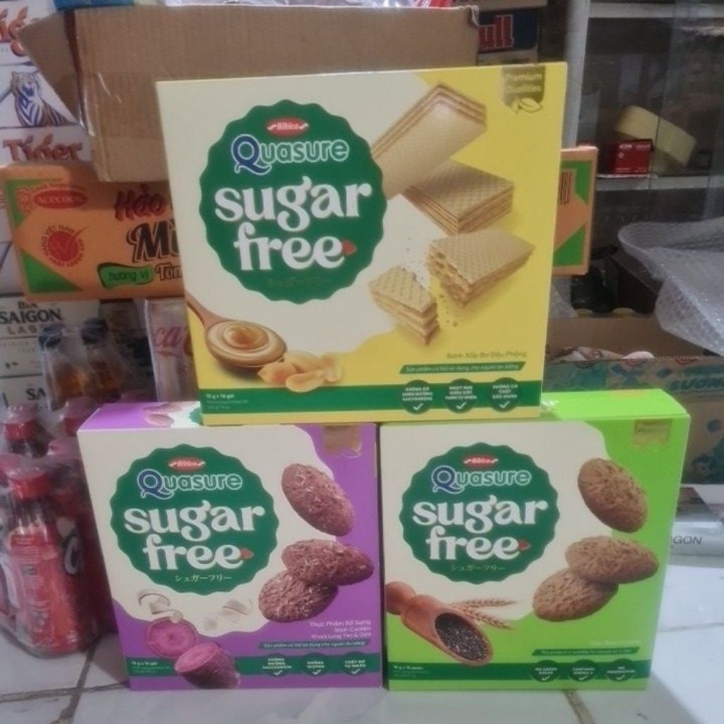 Hộp bánh Quasure sugarfree Bibica