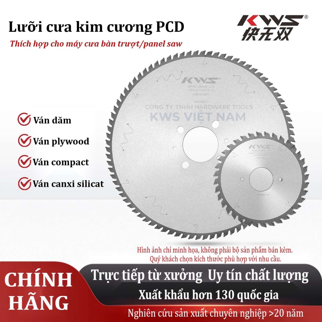 Lưỡi Cưa PCD Cắt Vật Liệu Cứng Cho Máy Cưa Bàn Trượt – Compact, Plywood, Ván Dăm