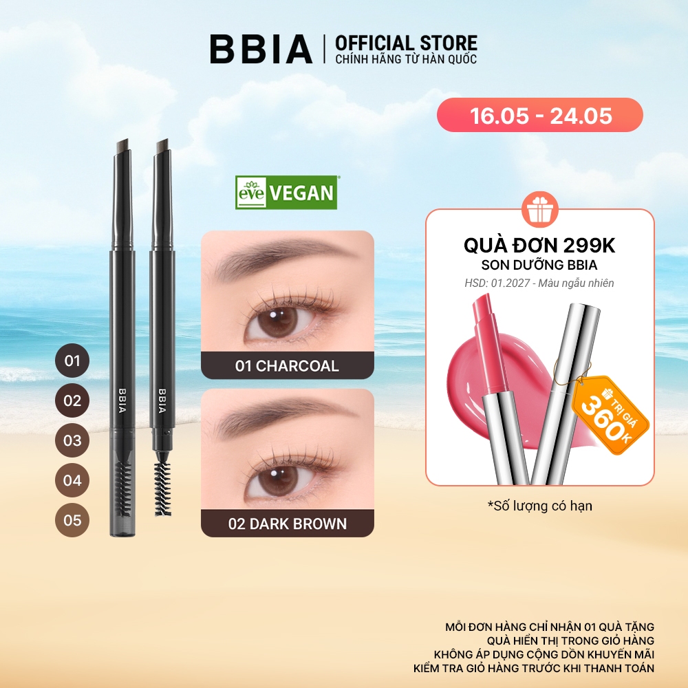 Chì kẻ mày lâu trôi BBIA Last Auto Eyebrow Pencil 0.25g