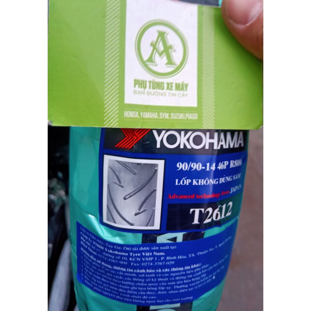 Vỏ Yokohama  ninja AB Vision 90/90-14 chính hãng