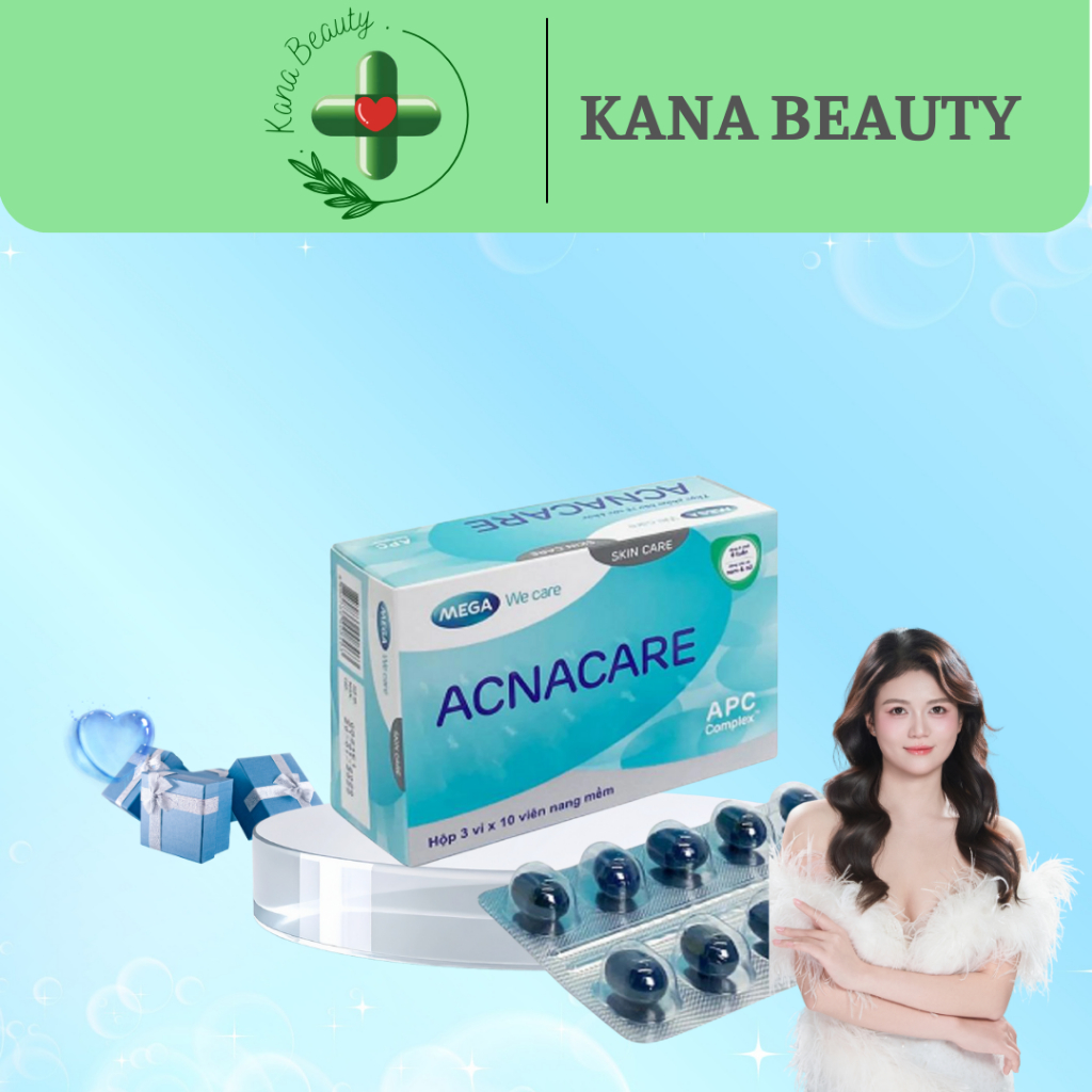 [Chính Hãng] Viên Uống Mụn Acnacare Mega We Care - Kiểm Soát Dầu Thừa, Giảm Tiết Bã Nhờn & Đẹp Da (H