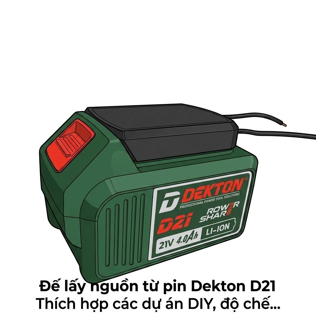 Đế kết nối nguồn cho pin Dekton - D21