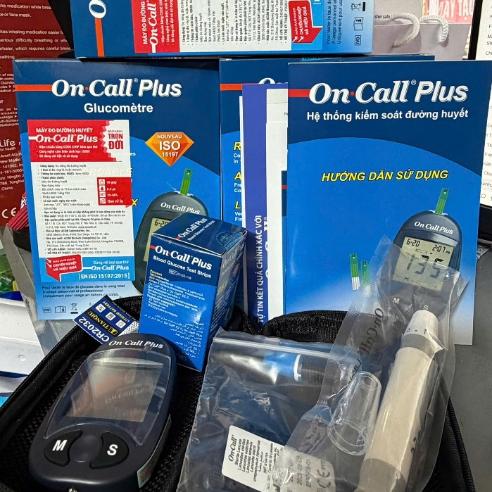 MÁY ĐO ĐƯỜNG HUYẾT ON CALL PLUS (tặng kèm 25 que thử)
