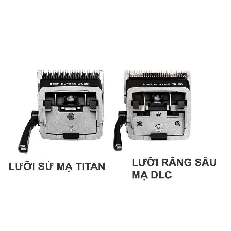 Lưỡi tông đơ codos CHC-A81 VÀ CHC-A80,lưỡi sứ mạ titan và lưỡi thép răng sâu faper DLC.