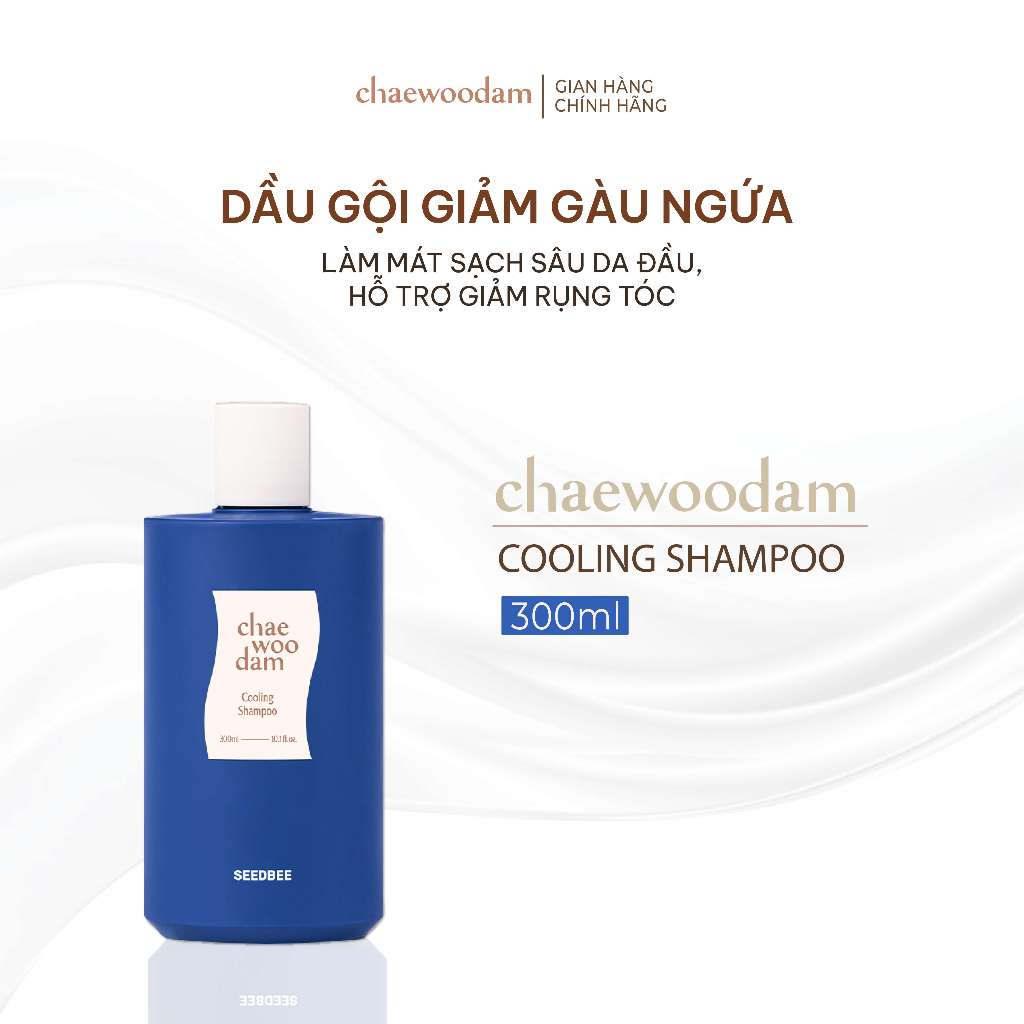 [CHAEWOODAM by Seedbee] Dầu Gội Giảm Gàu Ngứa, Làm Mát Sạch Sâu Da Đầu, Hỗ Trợ Giảm Rụng Tóc 300ml