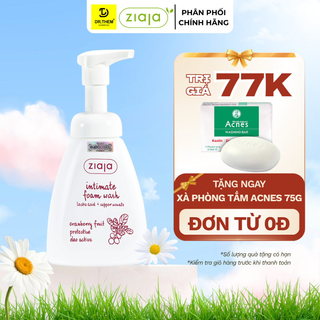 Ziaja Intima Bọt Vệ Sinh Thảo Dược Siêu Dịu Nhẹ, Khử Mùi Hiệu Quả - Ziaja Intimate Foam Wash 250ml- 