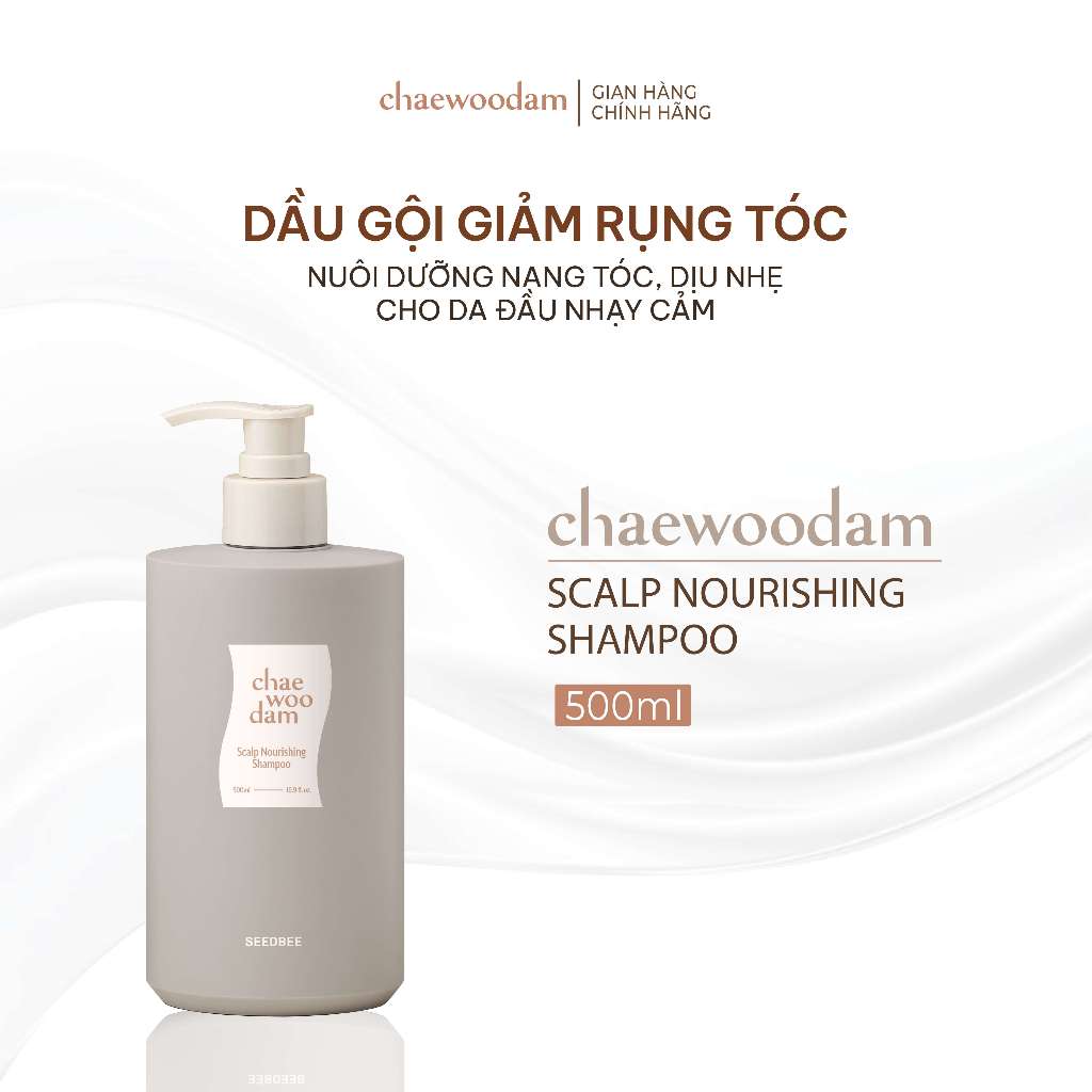 [CHAEWOODAM by Seedbee] Dầu Gội Giảm Rụng Tóc, Nuôi Dưỡng Nang Tóc, Dịu Nhẹ Cho Da Đầu 500ml