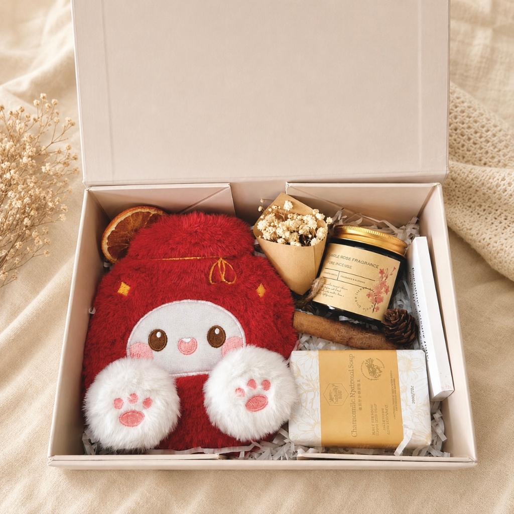 [Quà Valentine] Set quà tặng nến thơm túi chườm bụng tặng bạn nữ, người yêu, nến tự nhiên KILIG CHAR
