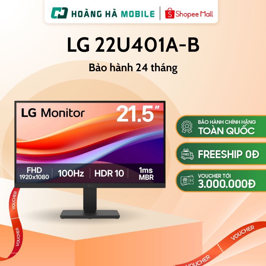 Màn hình LG 22U401A-B (21.5 inch/FHD/VA/100Hz/1ms) - Chính hãng