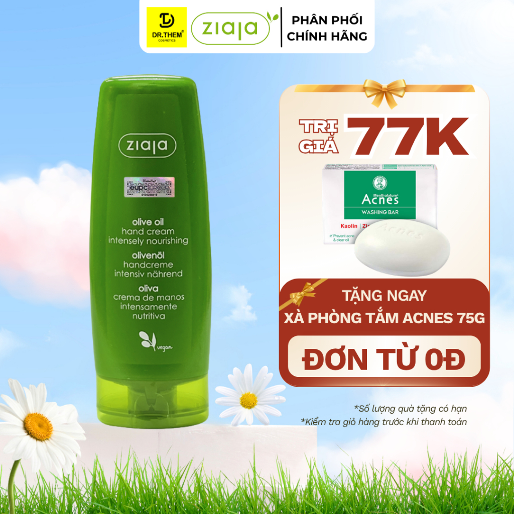 Kem Dưỡng Tay & Móng Ô Liu Ziaja Olive Oil Hand Cream Intensely Nourishing 80ml - Dr Thêm