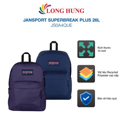 Ba lô JanSport Superbreak Plus 26L JS0A4QUE - Hàng chính hãng