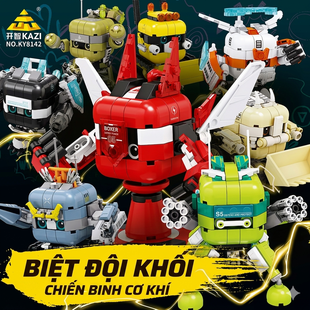 Đồ Chơi Lắp Ráp KAZI: Biệt Đội Cơ Khí Biến Hình 9564