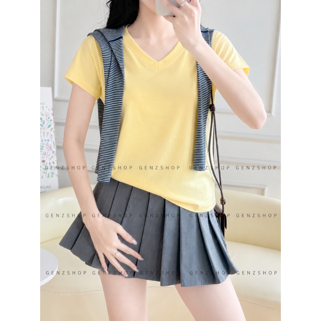 ÁO THUN  BABYTEE Cổ Tim Trơn Chất Cotton Đi Học ĐI Chơi Đi Làm BBT26 | BigBuy360 - bigbuy360.vn