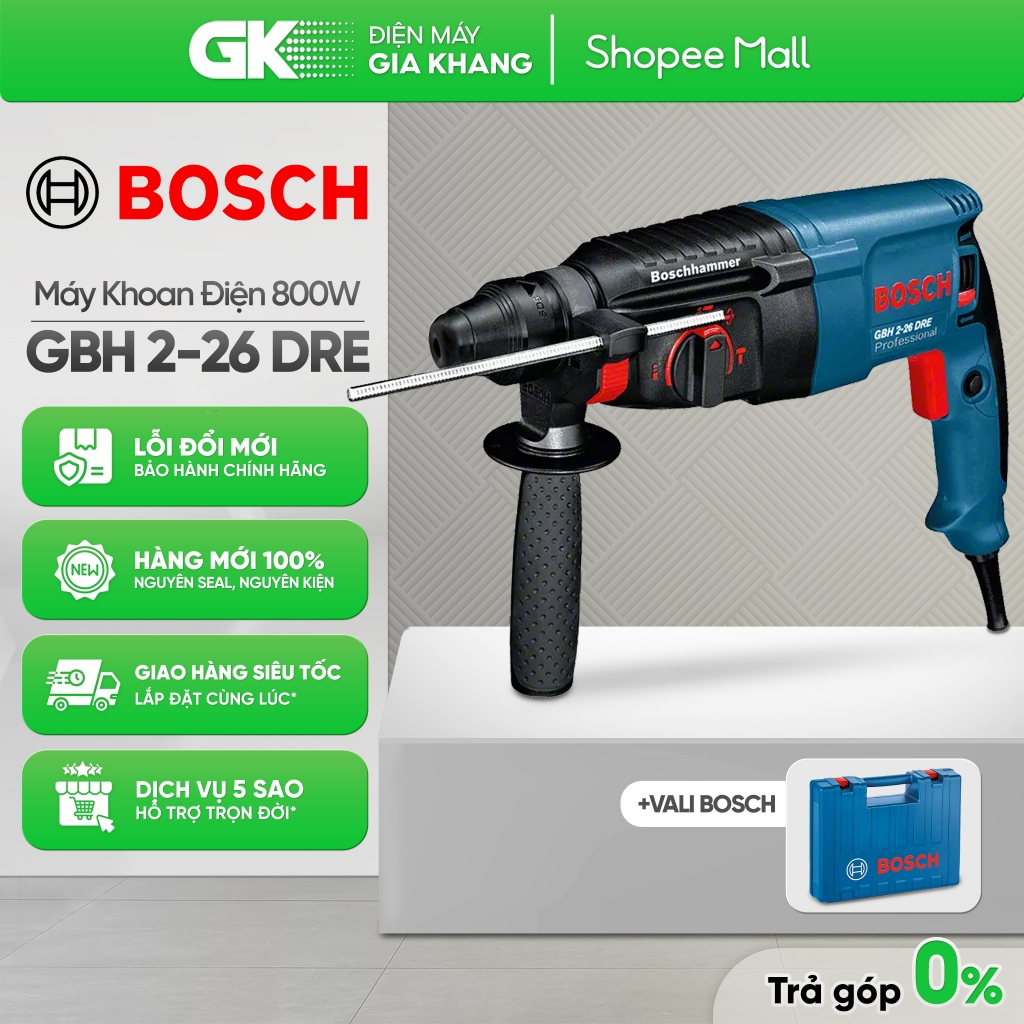 Máy Khoan Điện Bosch GBH 2-26 DRE | GBH 2-24 DRE | GBH 220 [Toàn Quốc]
