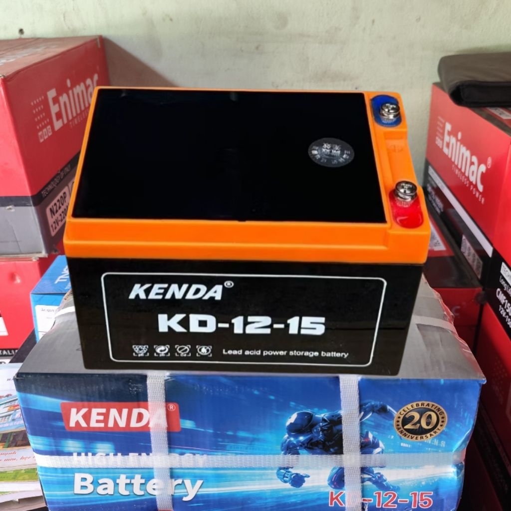 Ắc Quy Xe Đạp Điện Kenda KD-15 (48V-15AH) Bộ 4 Bình Phiên Bản Mới Chính Hãng Chịu Nhiệt Rất Cao