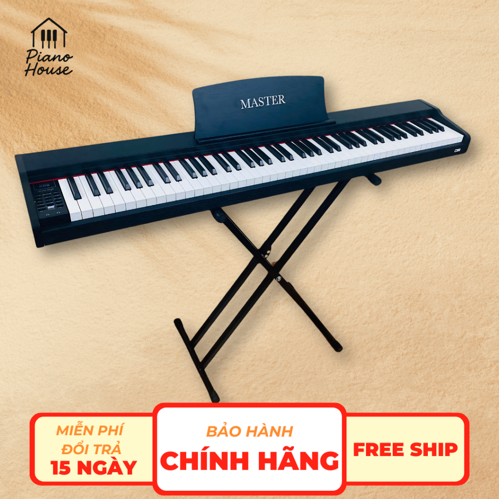Đàn Piano Điện MASTER C300 - Đủ 88 Phím Bluetooth, Đàn Gỗ - Tặng Đủ Phụ Kiện, Khóa học online