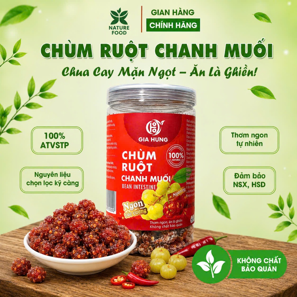 Chùm Ruột Chanh Muối Chua ngọt ăn là ghiền NATURE FOOD