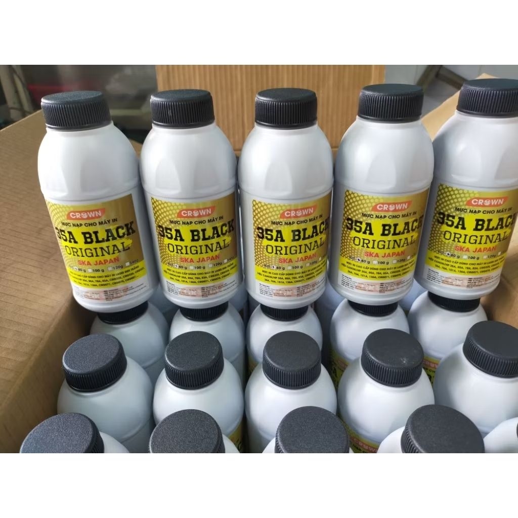 Combo 5  chai Mực nạp chuyên dùng cho hộp mực 35a - 79a - 48a - cf348a