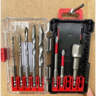 Hukan_Amaxtools - Hộp 8 đến 10 món phụ kiện máy chuyên vít - khoan đầu kẹp.