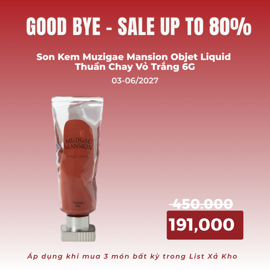 Son Kem Muzigae Mansion Objet Liquid Thuần Chay 6g