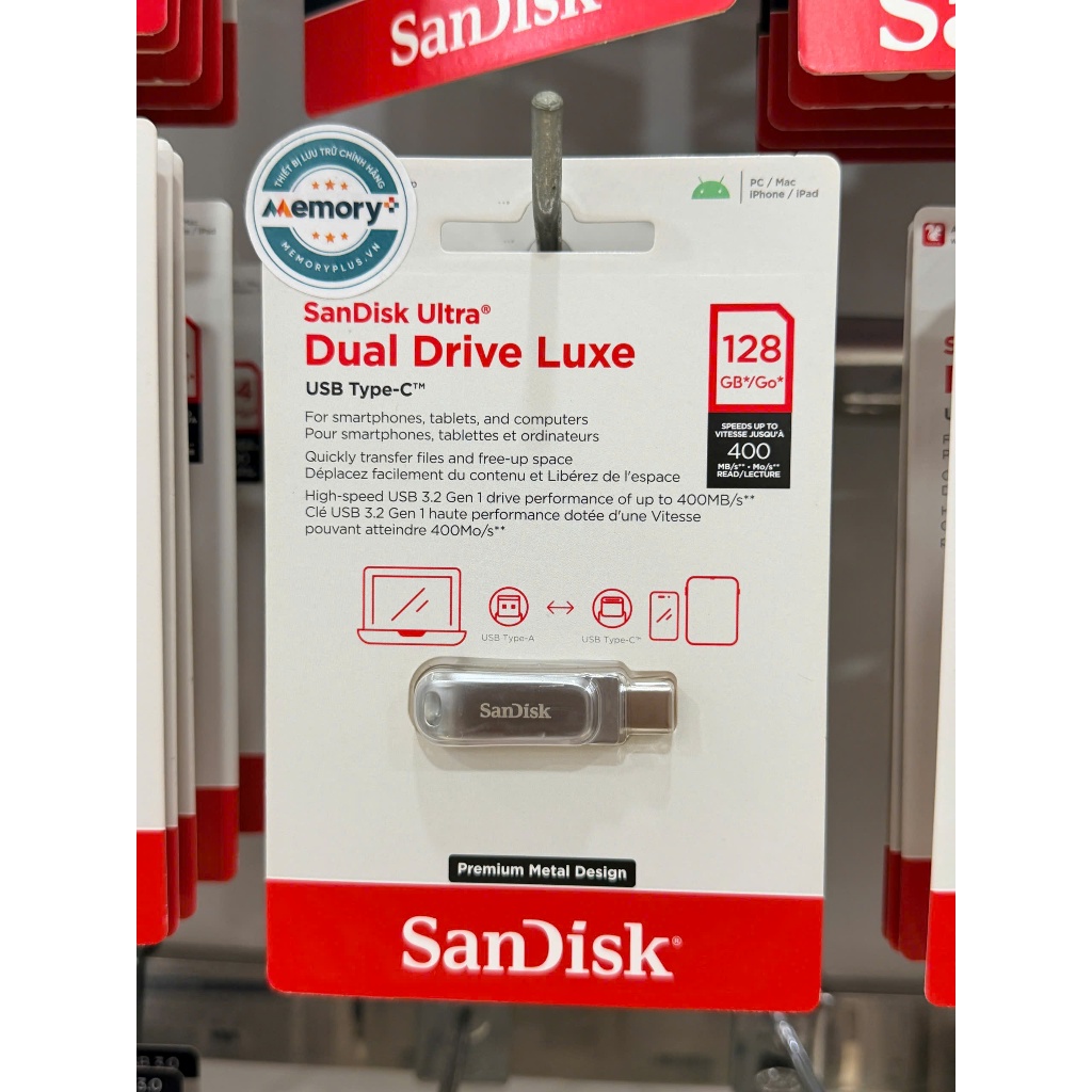USB SanDisk Ultra Dual Drive Luxe USB TypeC Flash Drive,SDDDC4 - 32GB |128GB | 256GB