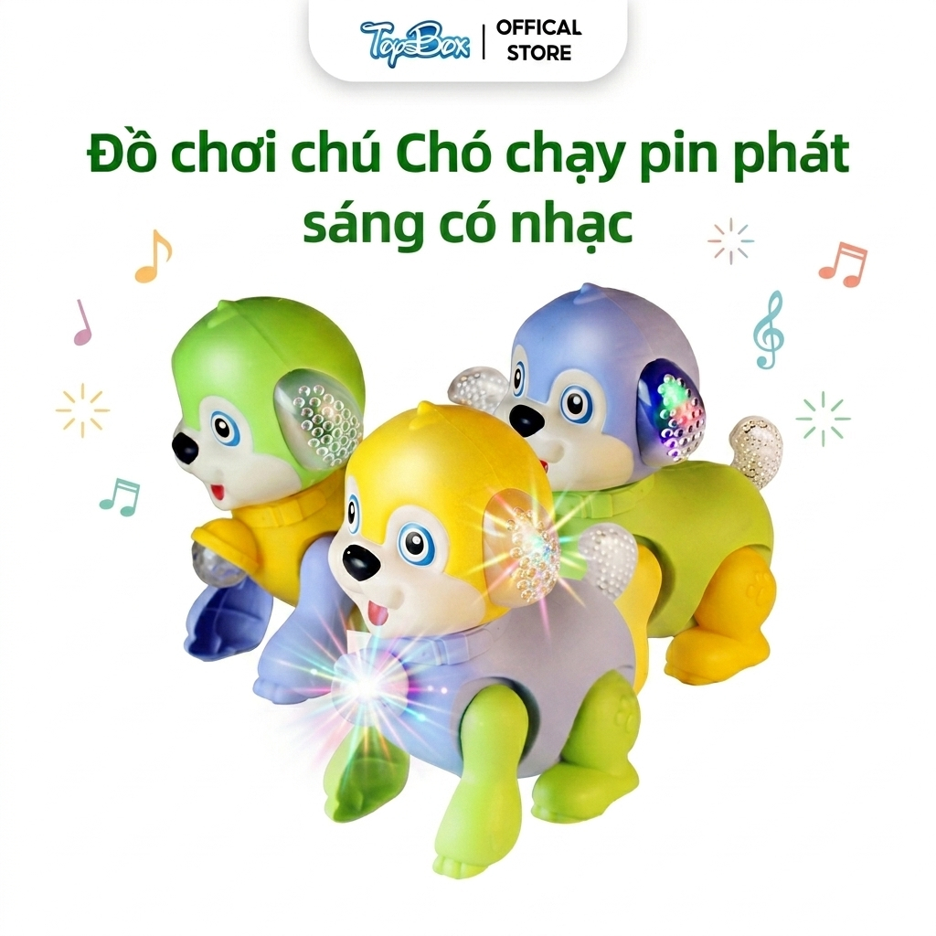 Đồ Chơi Chó Cứu Hộ Dắt Dây Chạy Pin Hát Nhạc Vui Nhộn Cho Bé