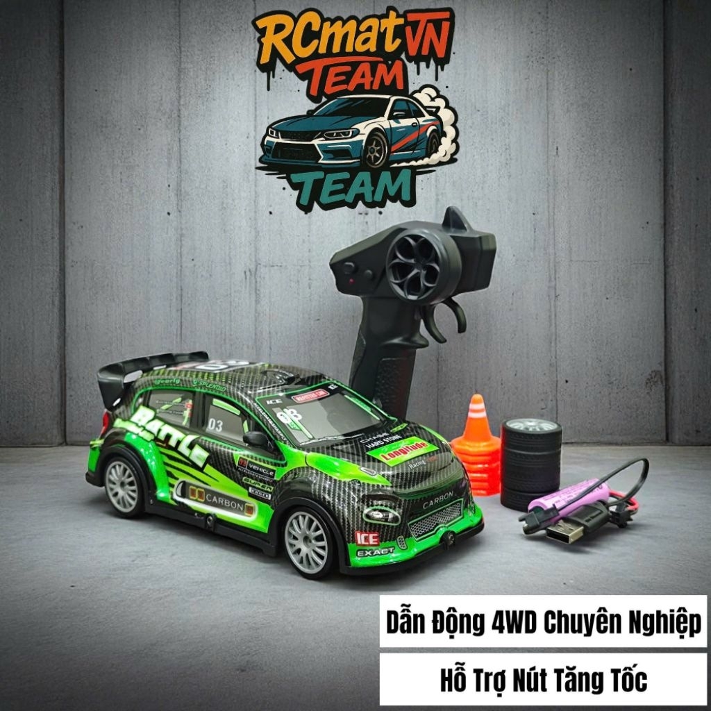 Xe điều khiển mini Drift Porche Attitude 1:20 NEW 2026 hỗ trợ pin sạc, lốp drift và đèn