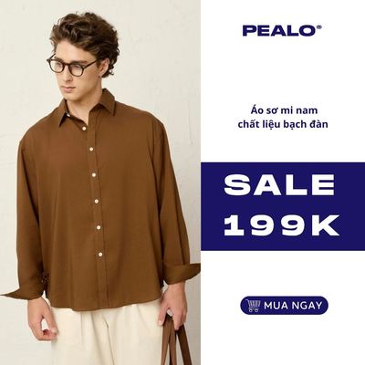 Áo sơ mi nam PEALO chất liệu bạch đàn tencel bề mặt mềm mại thoáng mát SPT2