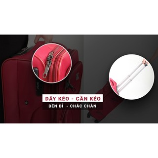 Vali vải du lịch Mr Vui VLM 200, 19 inch/24 inch, ký gửi thời trang, Oxford chống thấm cao cấp