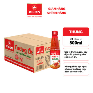 [VOUCHER HOT 10%] Thùng 24 Tương ớt VIFON 500ml/chai