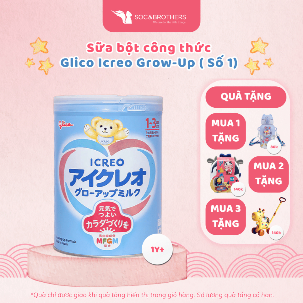 Sữa Bột Công Thức Cho Bé Glico Icreo Grow-Up (Icreo Số 1) Nhật Bản - 820g - socandbrothers