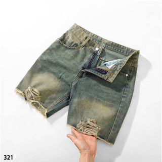 Quần short Jean wash không line