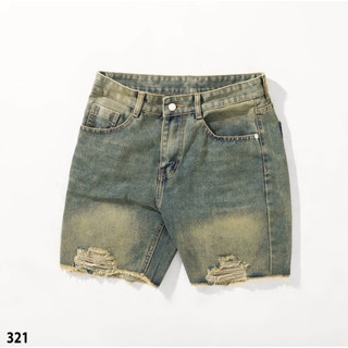 Quần short Jean wash không line
