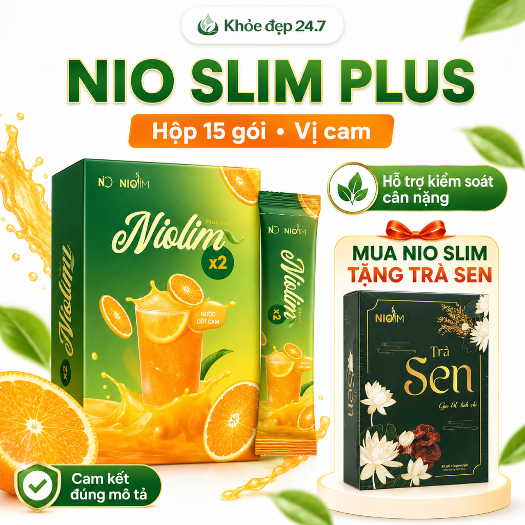 Siro Giảm Cân Nio Slim Plus tặng kèm Detox
