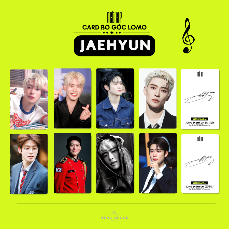 [HCM][Card Bo Góc NCT 127 - JAEHYUN Jung Jaehyun - Size 5.4 x 9cm | Nắng Decor 2015