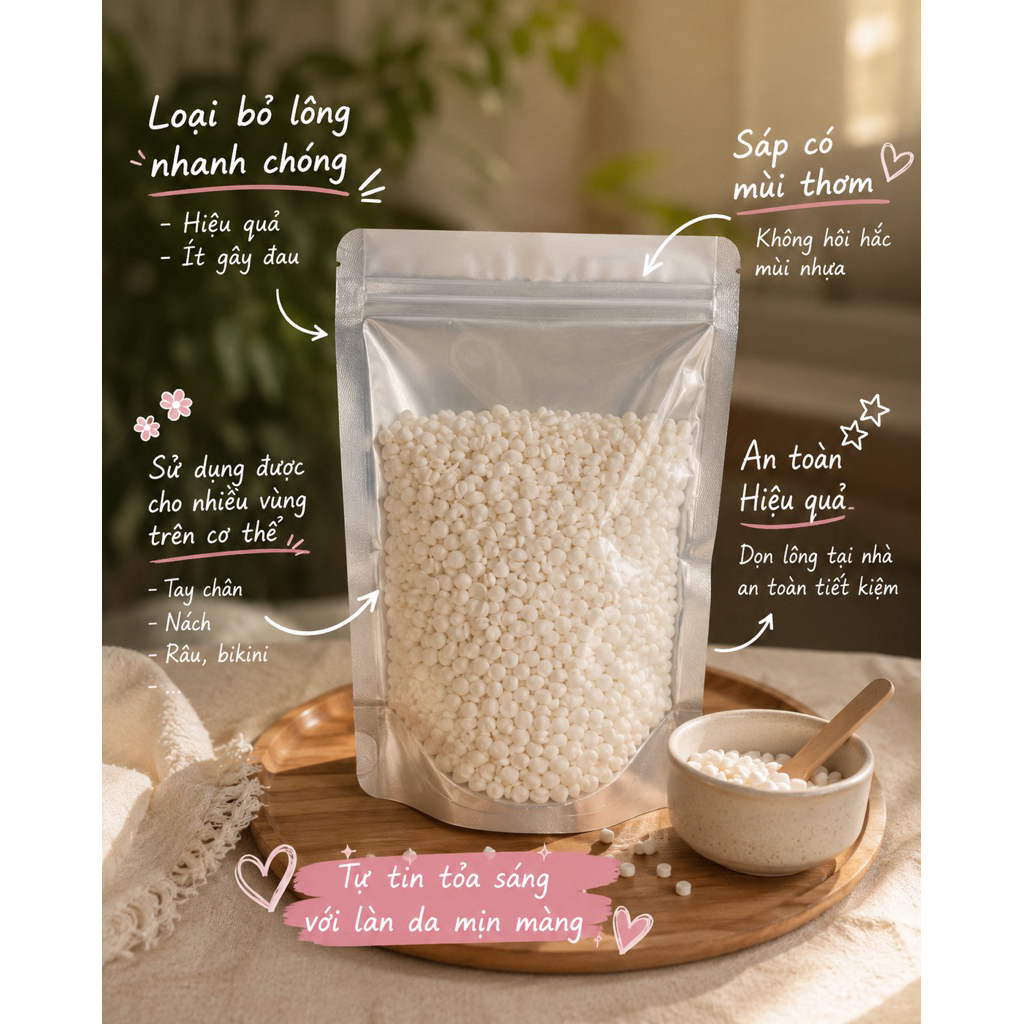 SÁP WAX LÔNG HARD BEANS NHẬP KHẨU