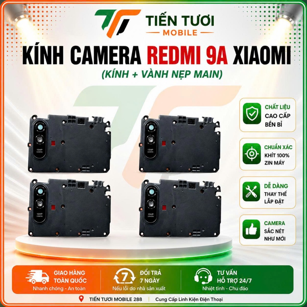 Kính camera xiaomi Redmi 9A (Kính + vành )