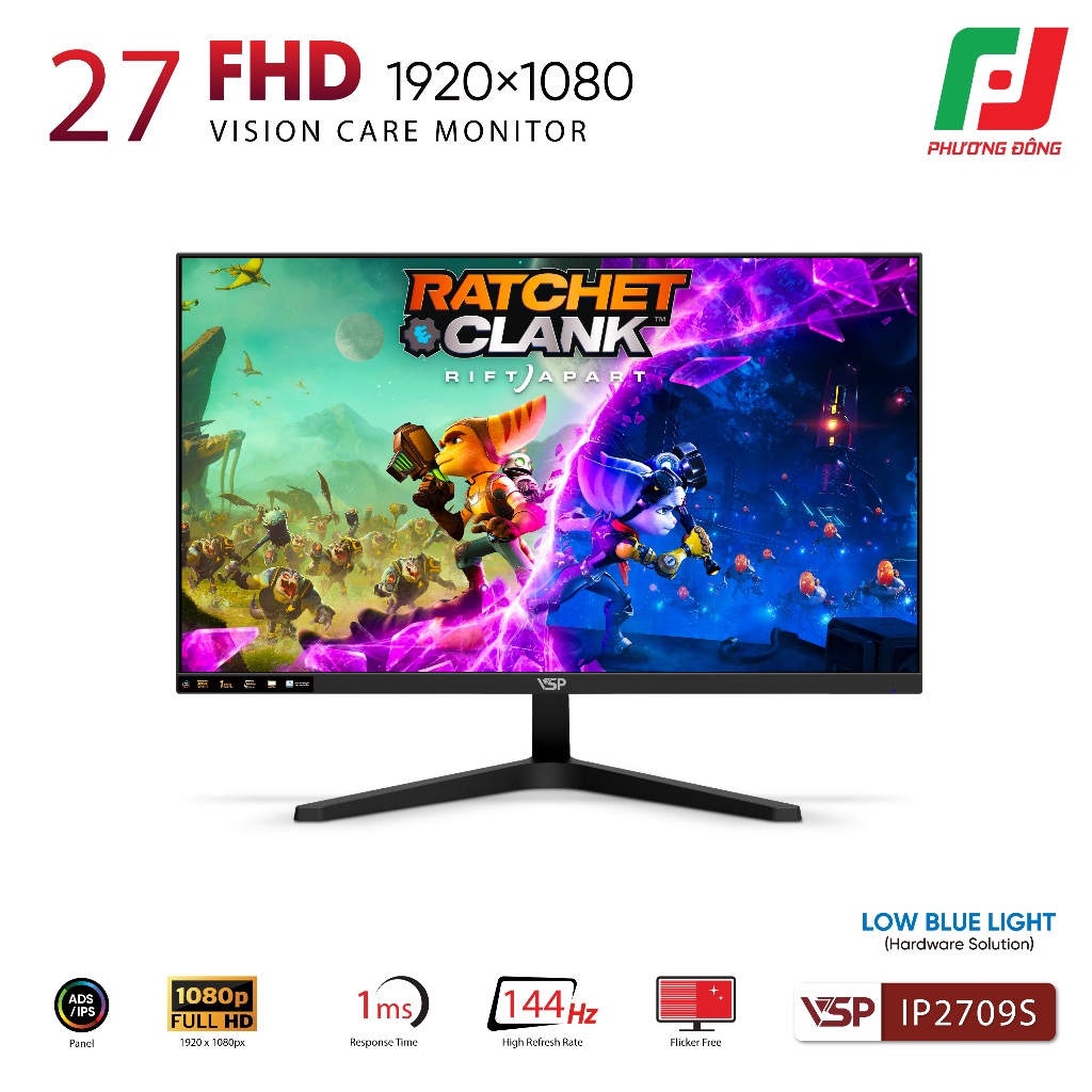 Màn hình VSP IP2709S (27Inch/ 144Hz/ IPS/ FHD/ 1MS) CHÍNH HÃNG