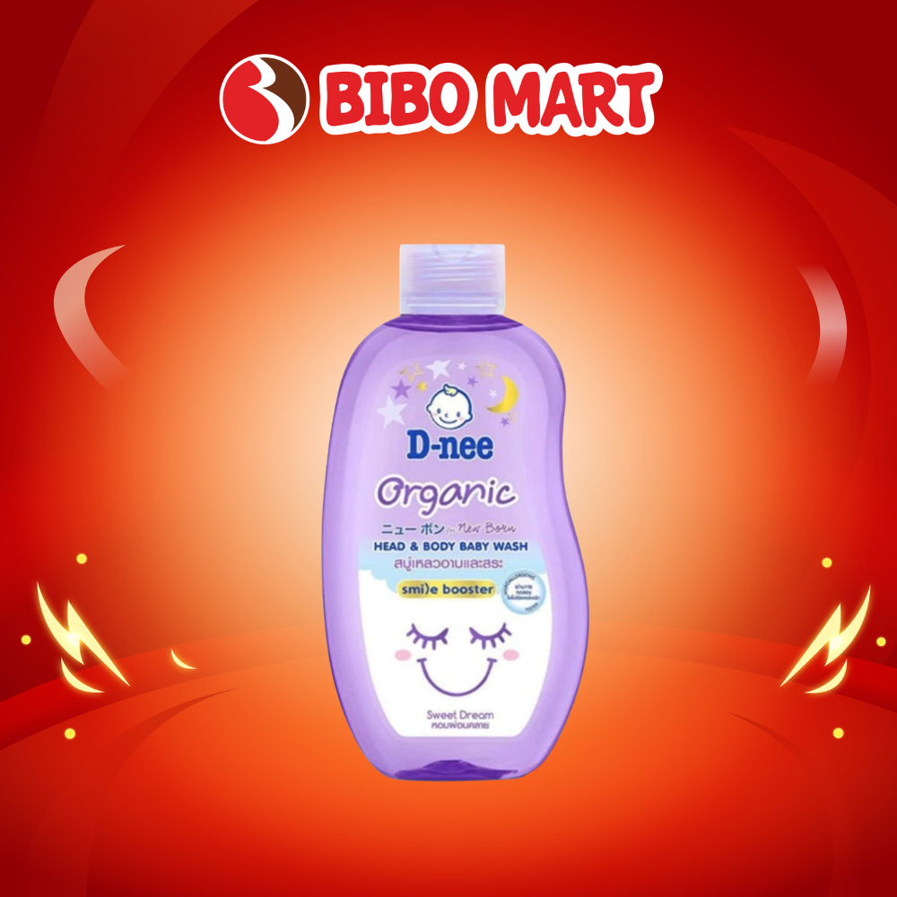 [MALL] Sữa Tắm Gội Toàn Thân Dnee Sweet Dream Tím Dịu Nhẹ Dưỡng Ẩm Cho Bé 180ml - Bibo Mart