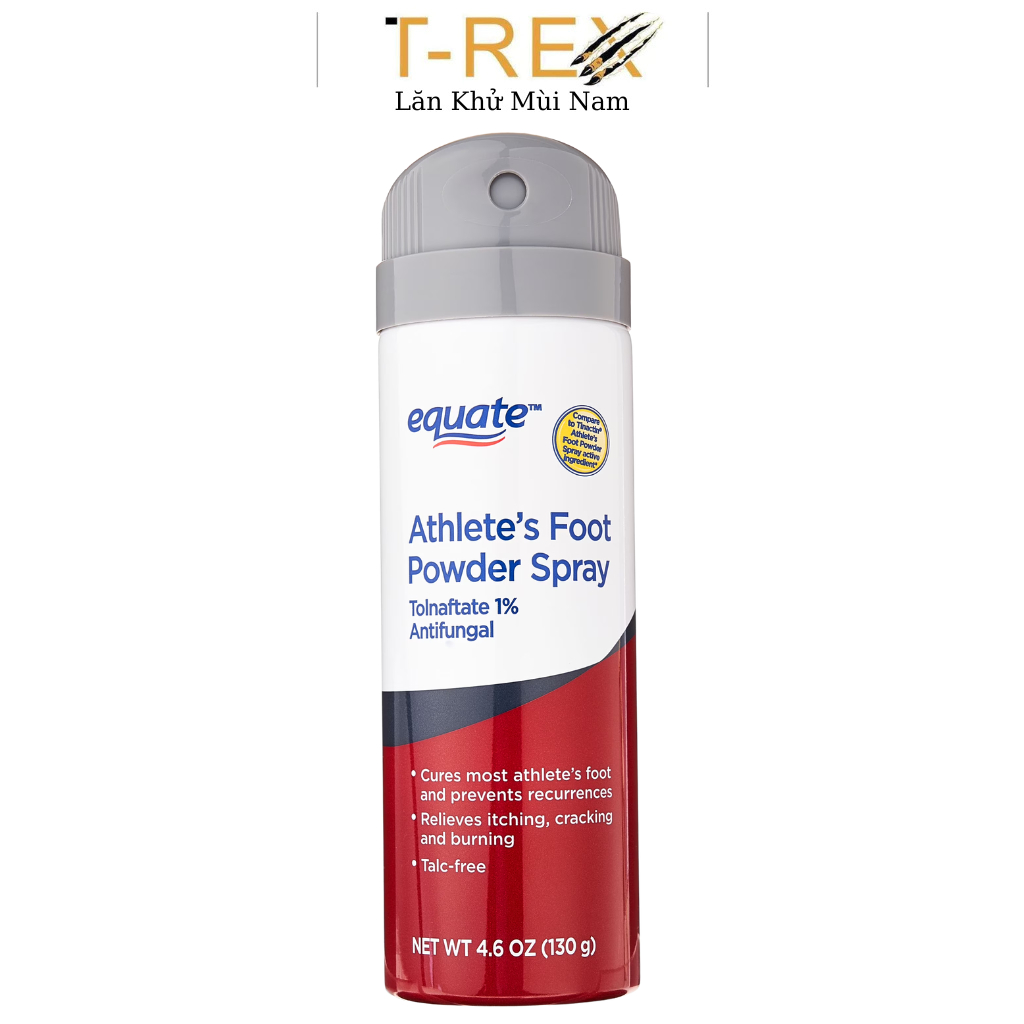 Xịt Khử Mùi Chân Equate Athlete's Foot Antifungal Powder Spray 130GR