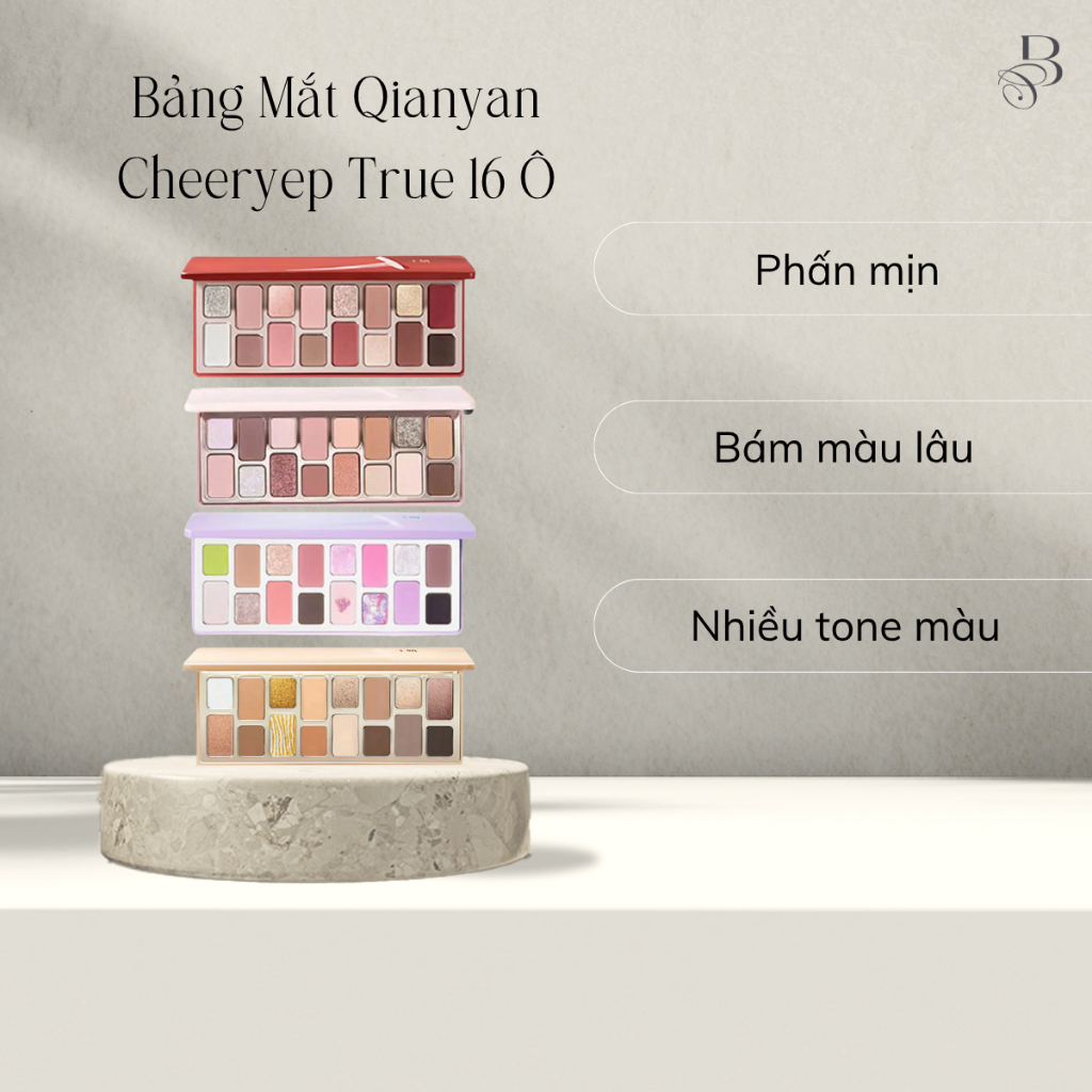 Bảng Mắt Qianyan Cheeryep True 16 Ô Buncosmetics