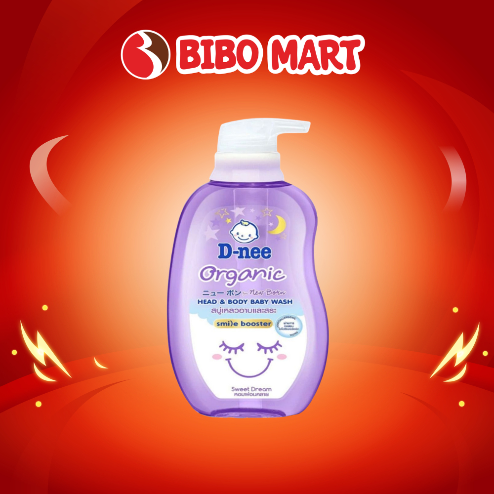 [MALL] Sữa Tắm Gội Toàn Thân Dnee Sweet Dream Tím 380ml Dưỡng Ẩm Dịu Nhẹ Cho Làn Da Bé - Bibo Mart
