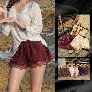 [Peinn] Quần short lụa phối ren, quần đùi đi biển, Set đi biển | MELLA STORE