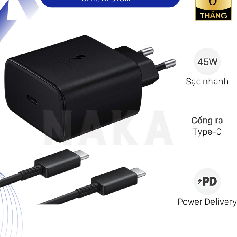 Sạc Nhanh SS 45W sạc siêu nhanh Củ sạc SS PD 45w cáp sạc SS 45w Type C- Hàng rep 11