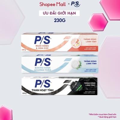 Kem đánh P/S Răng Trắng Lành Tính - 100% Kiểm Chứng 230g/hộp 